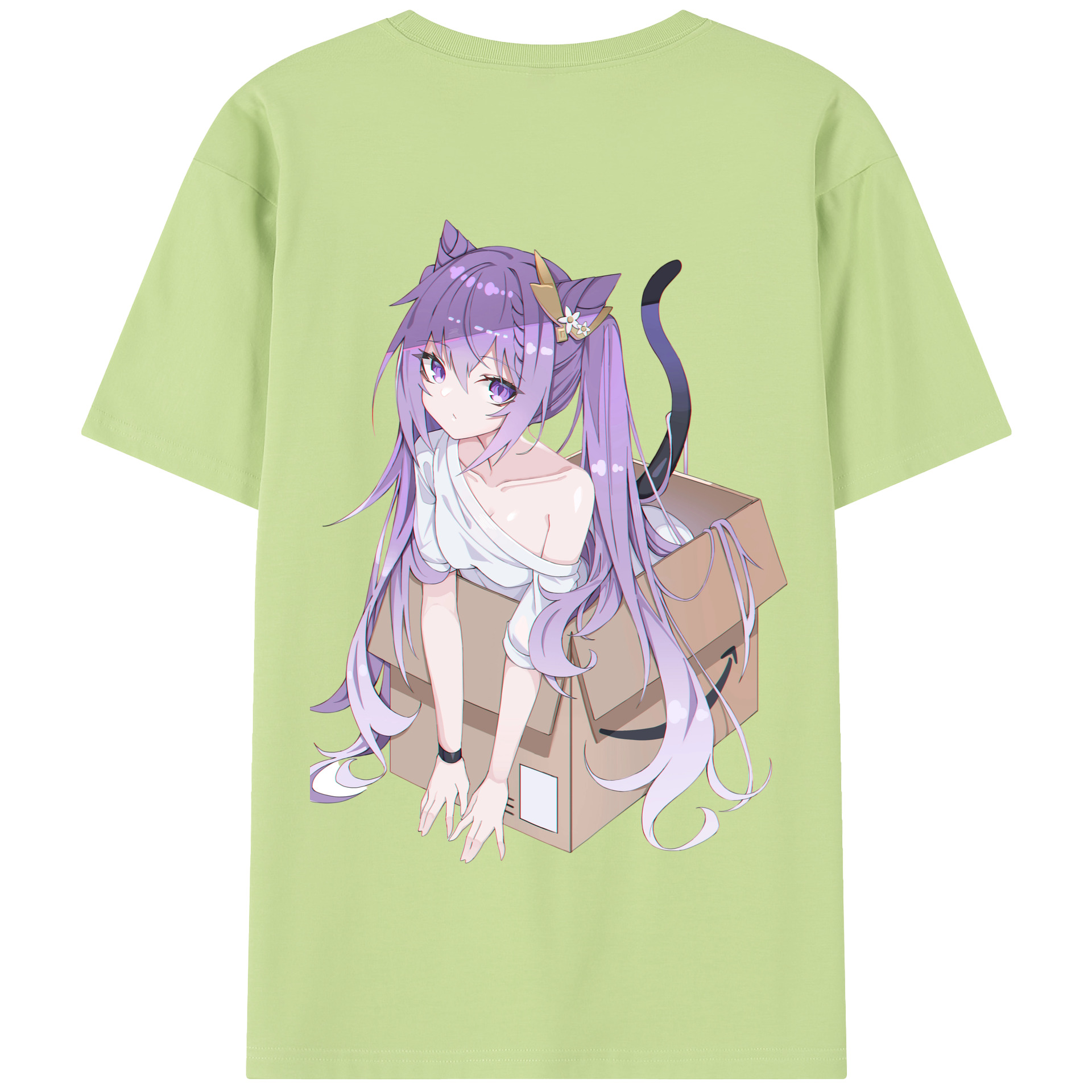げんし神 刻晴 こくせい genshin Kokusei 綿100％半袖Tシャツ（背面プリント）